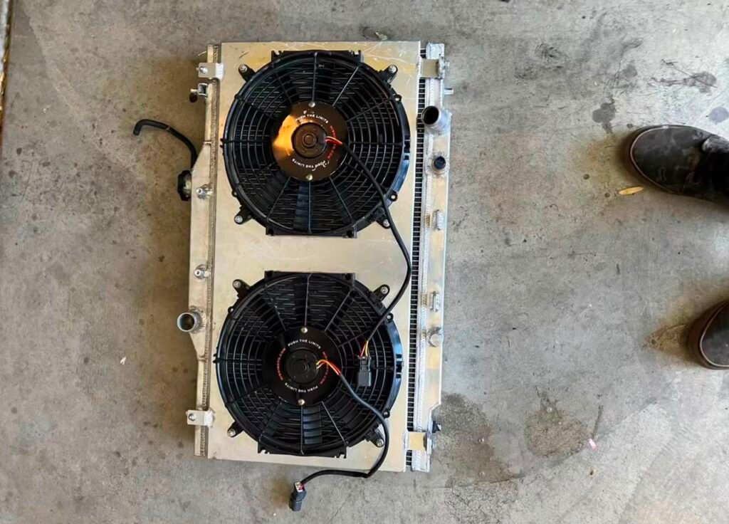 Mishimoto radiator with cap Mishimoto fan set with shroud Spoon thermo switch